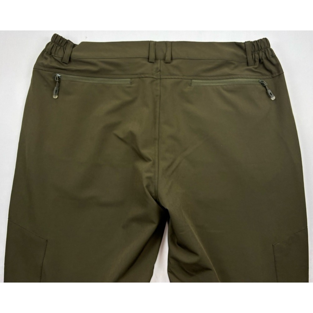 Postropaky Pants Mens 36 Green Cargo Elastic Waist Lightweight Nylon - Picture 5 of 16